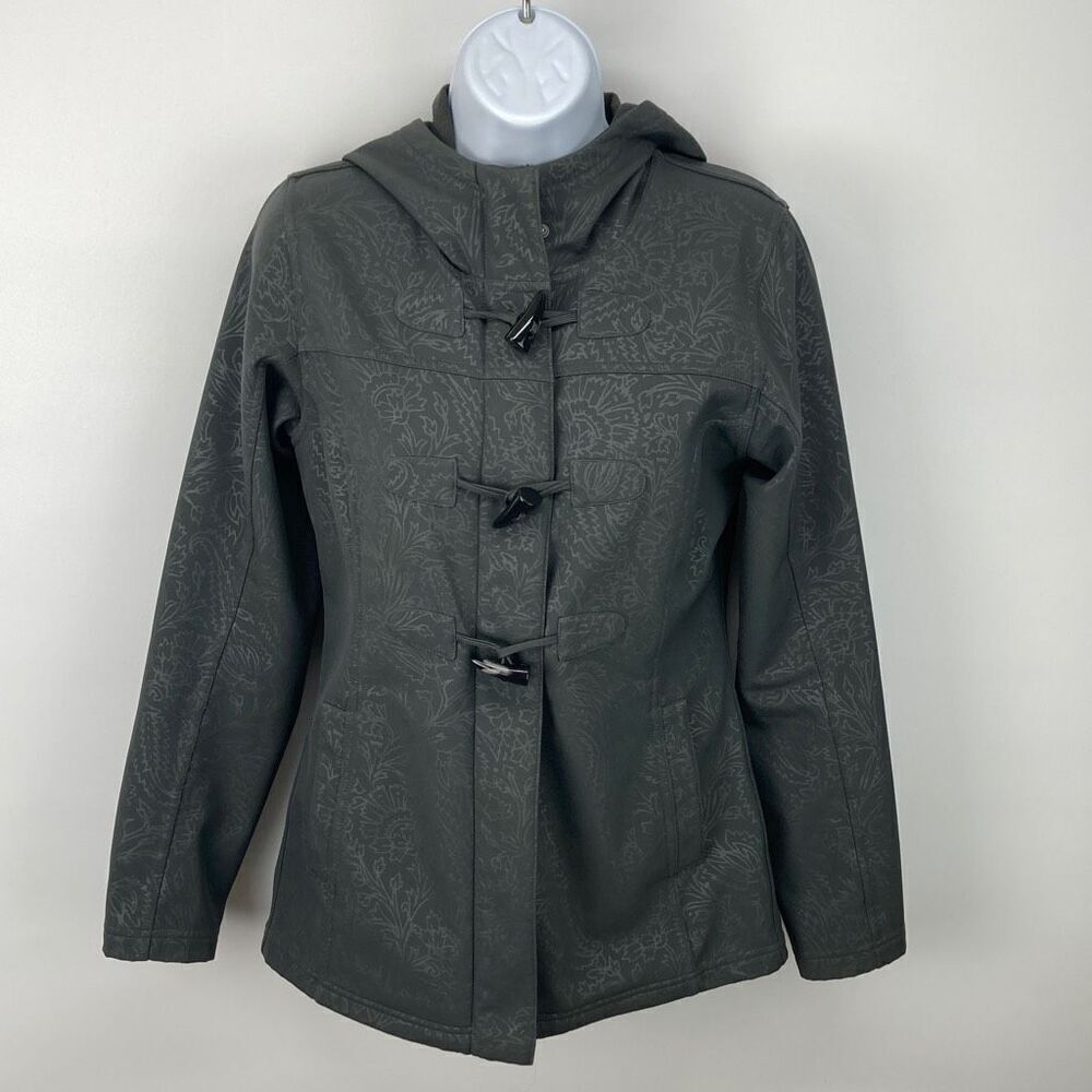Lucy Full Zip Hook & Loop Hooded Peacoat Womens Size XS